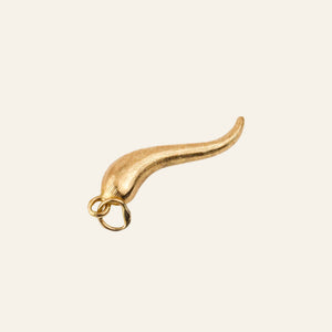 vintage Textured Cornicello Pendant