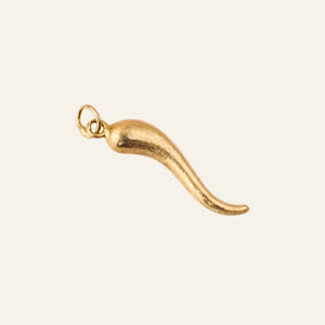 vintage Textured Cornicello Pendant