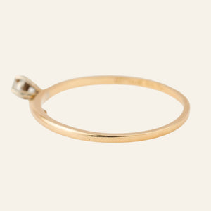 vintage Dainty Branch Solitaire Diamond Ring