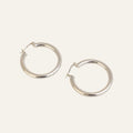 26.5mm White Gold Hoops