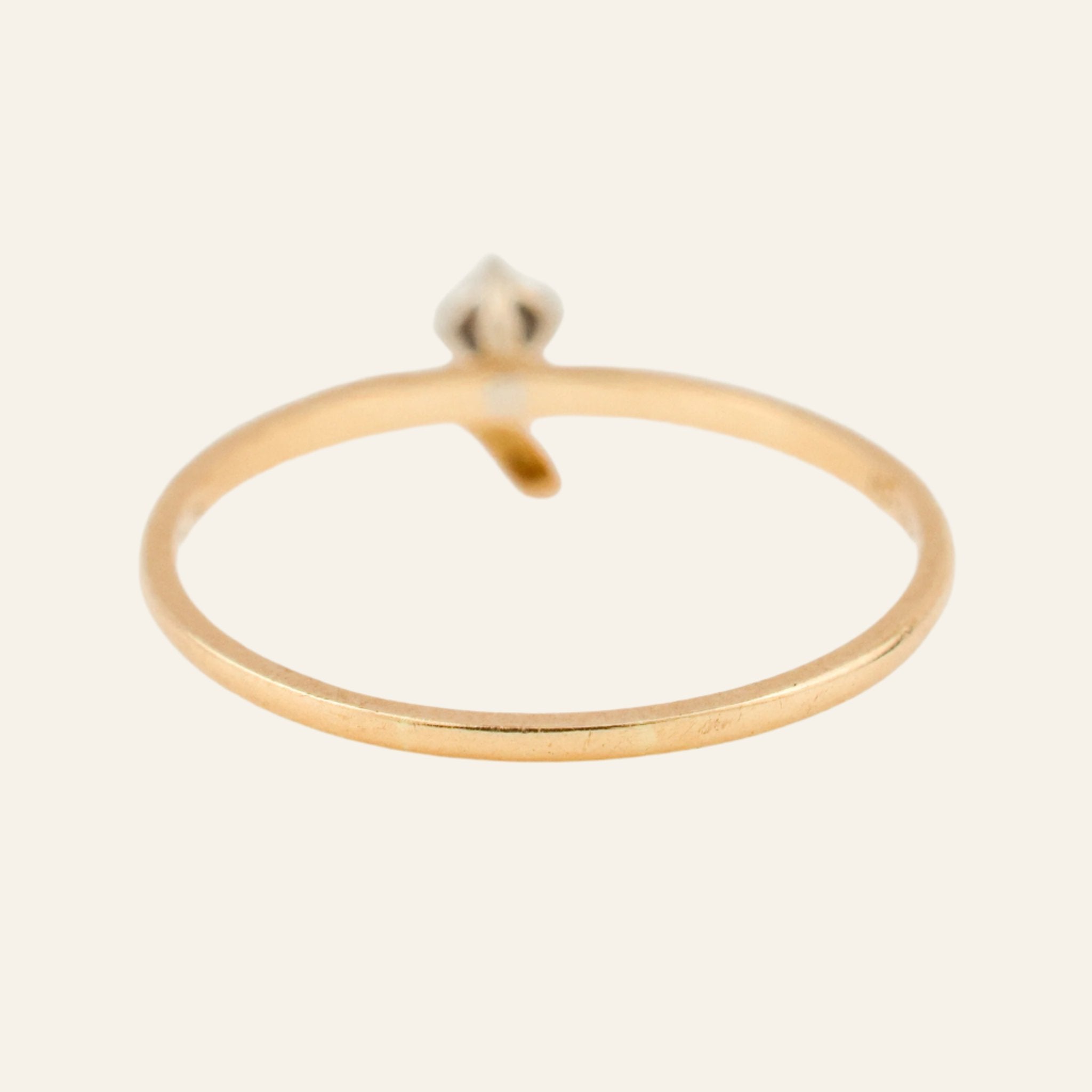 vintage Dainty Branch Solitaire Diamond Ring