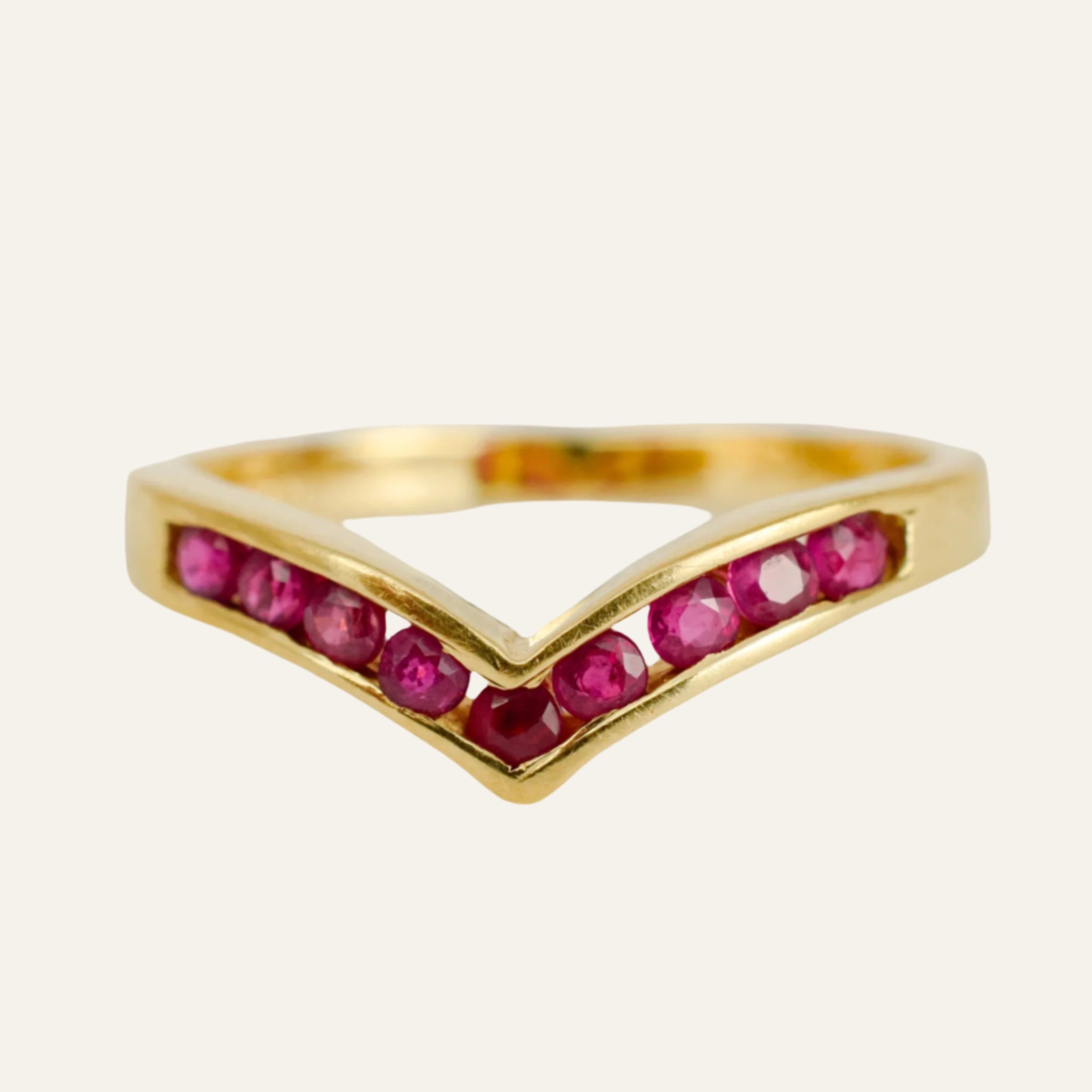 Ruby Wishbone Ring