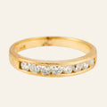 vintage 14k Channel Set 8 Diamond Band