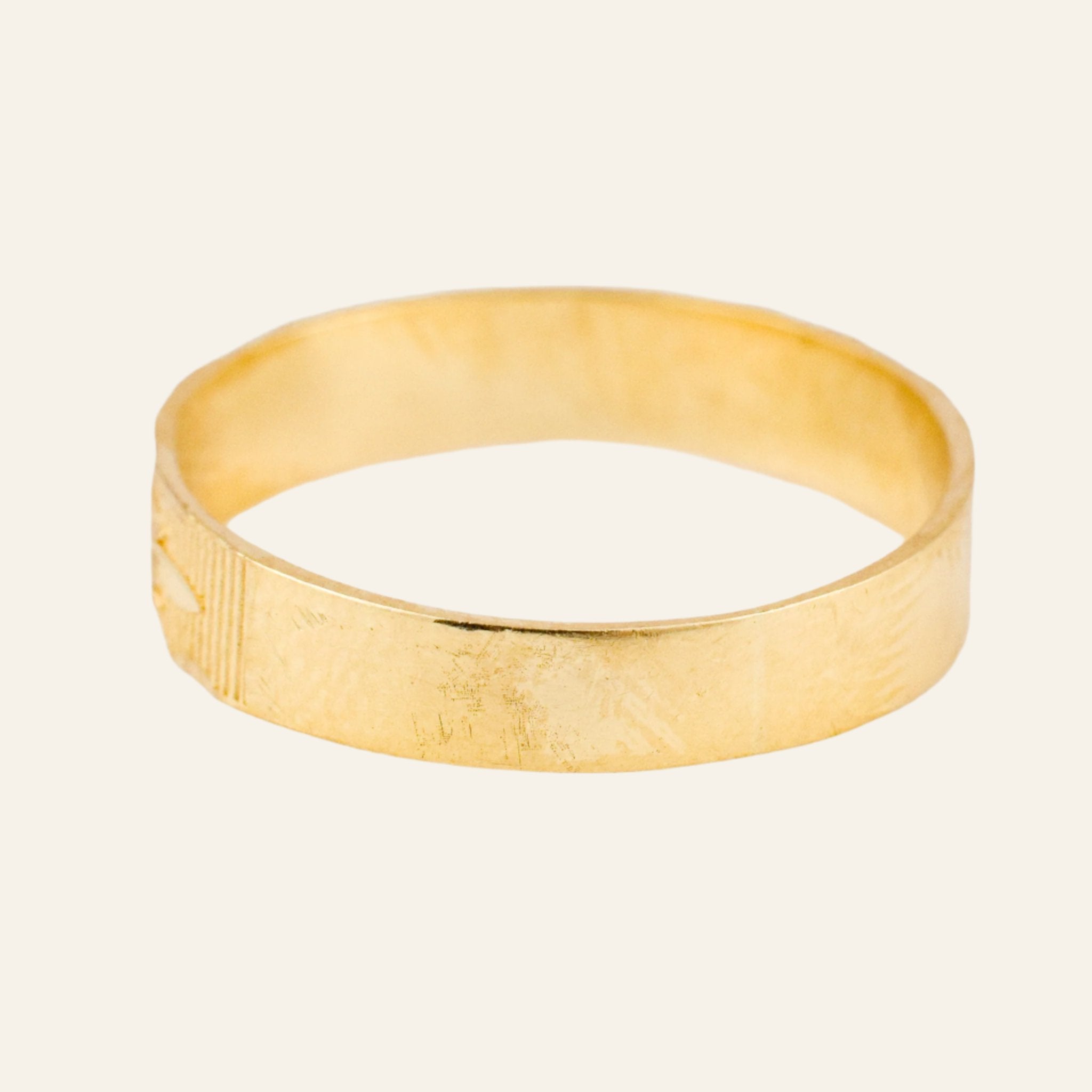 Multi-Texture 14k gold Band