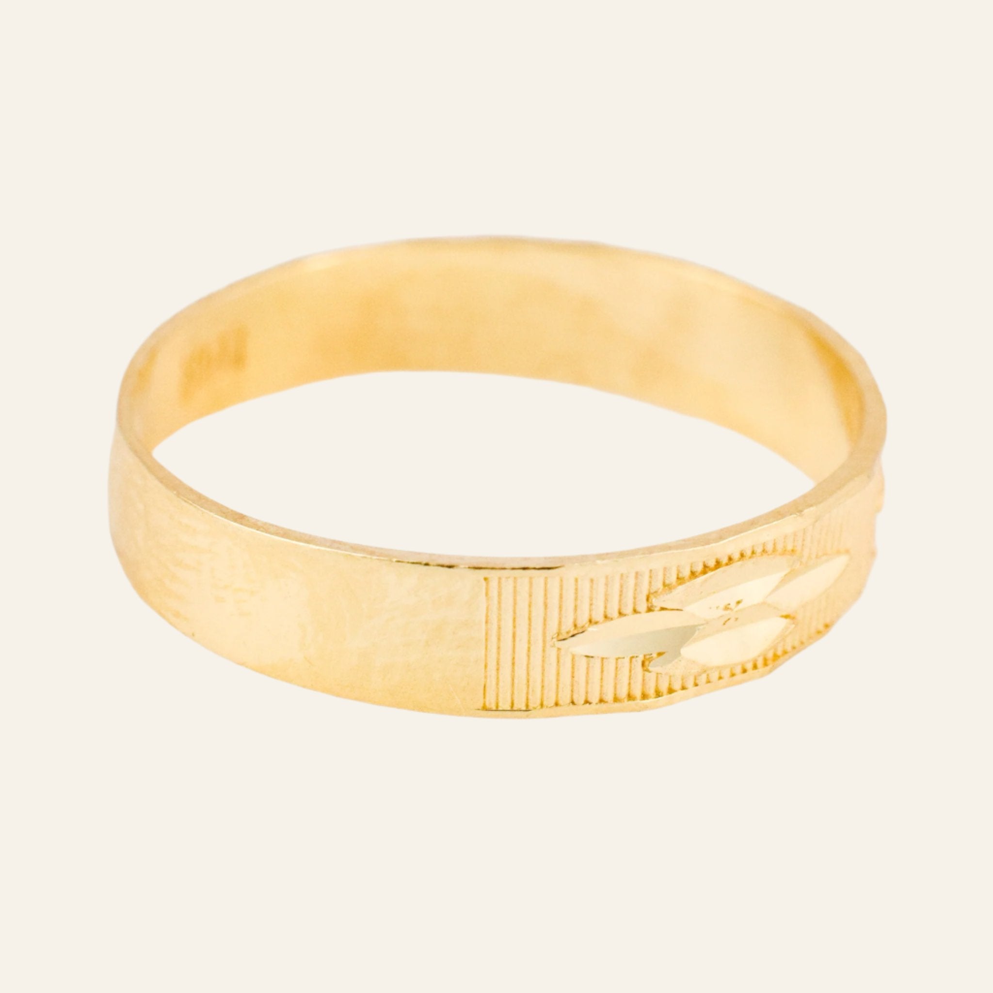 Multi-Texture 14k gold Band