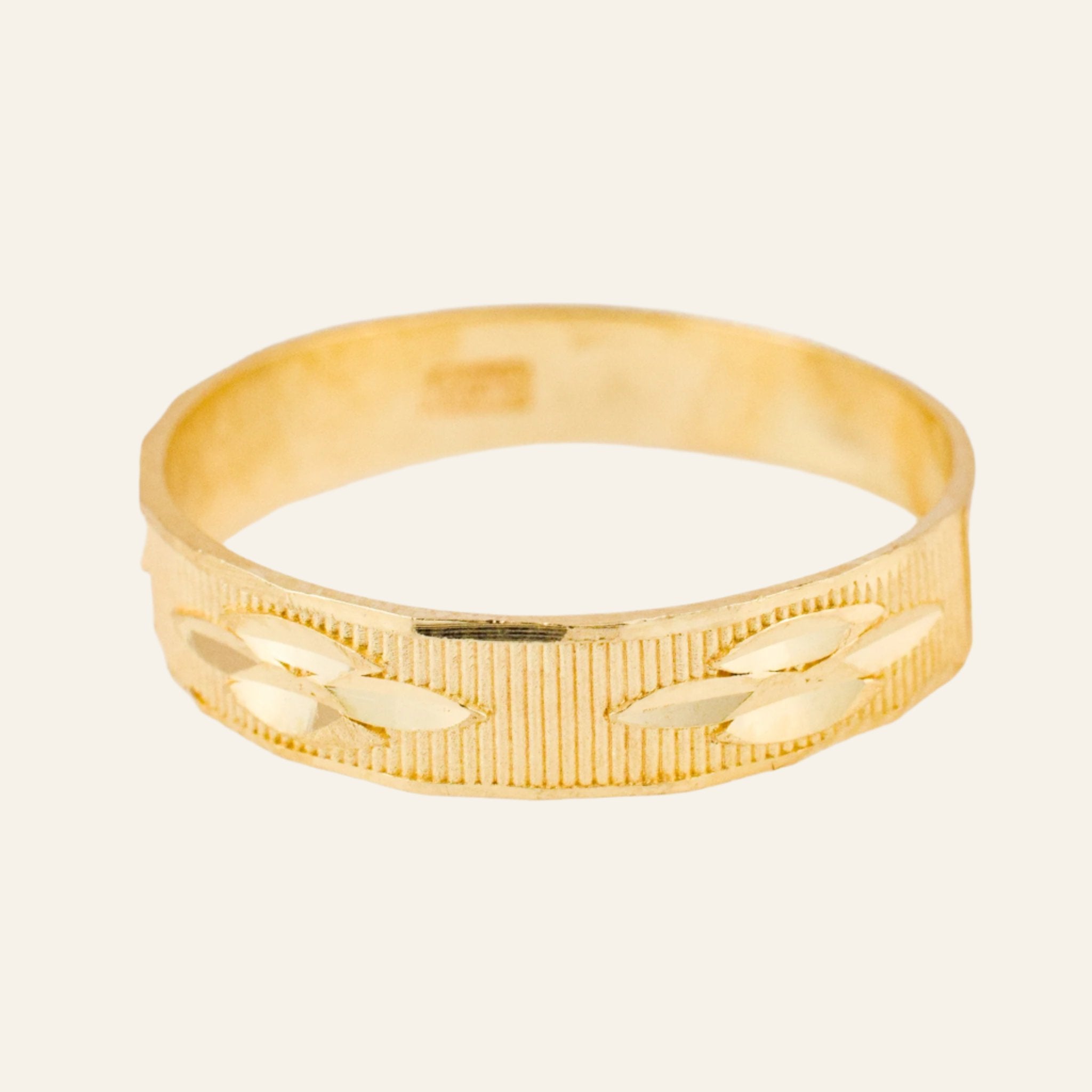 Multi-Texture 14k gold Band