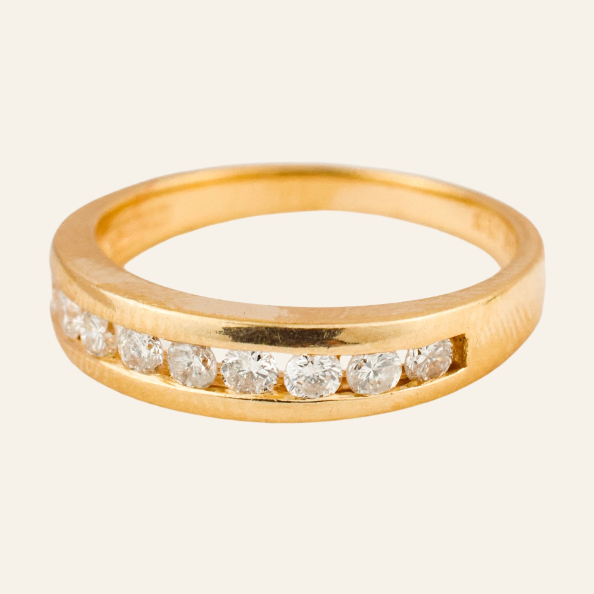 Channel Set 10 Diamond Band