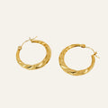 24mm Beaded Twist Hoops