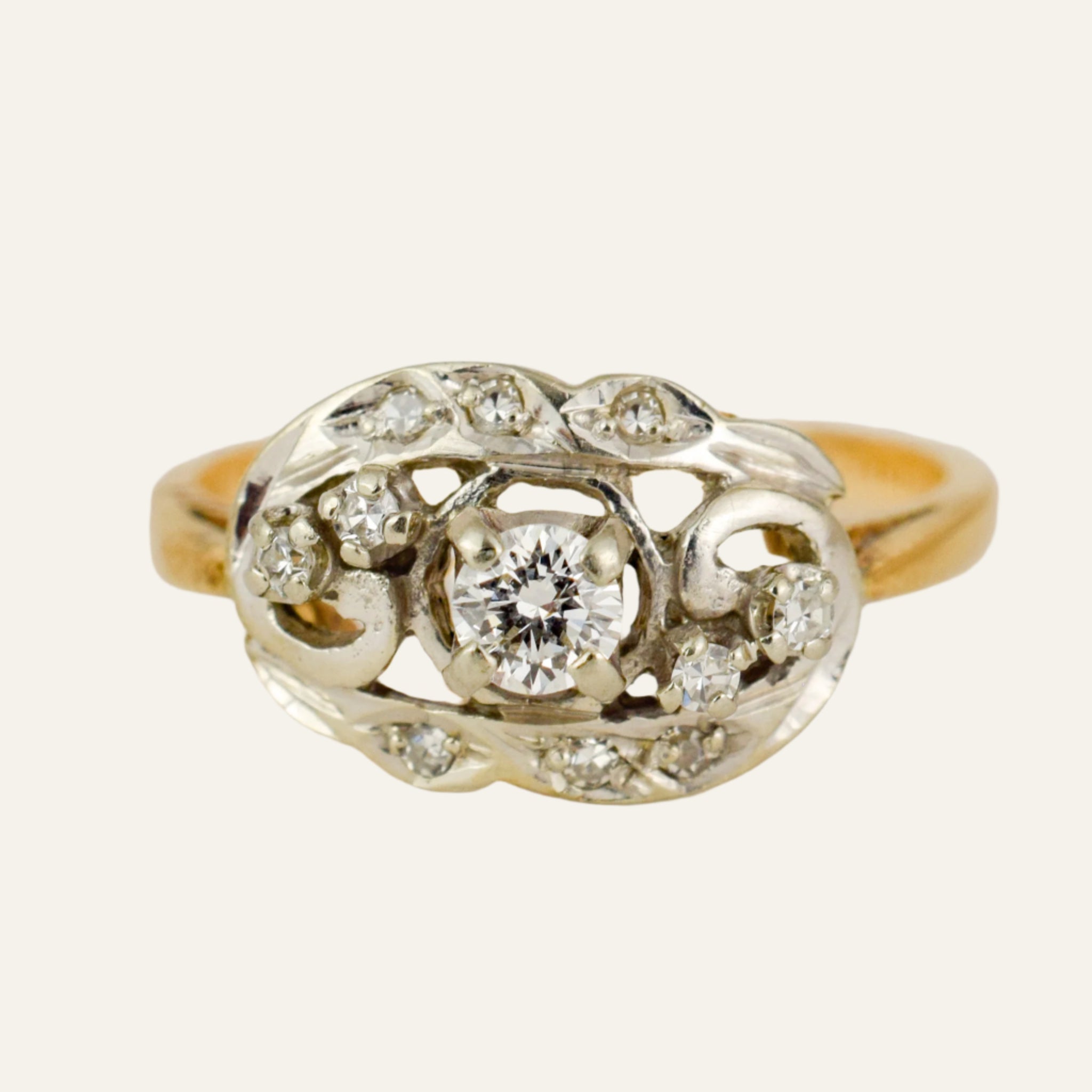 Antique Art Deco Diamond Trilogy Ring
