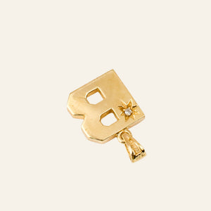 vintage 14k Bold 'B' Pendant