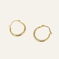 19mm Flower Etched Hoops