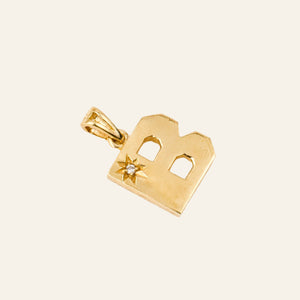 vintage 14k Bold 'B' Pendant
