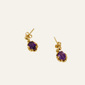 Amethyst Drop Studs