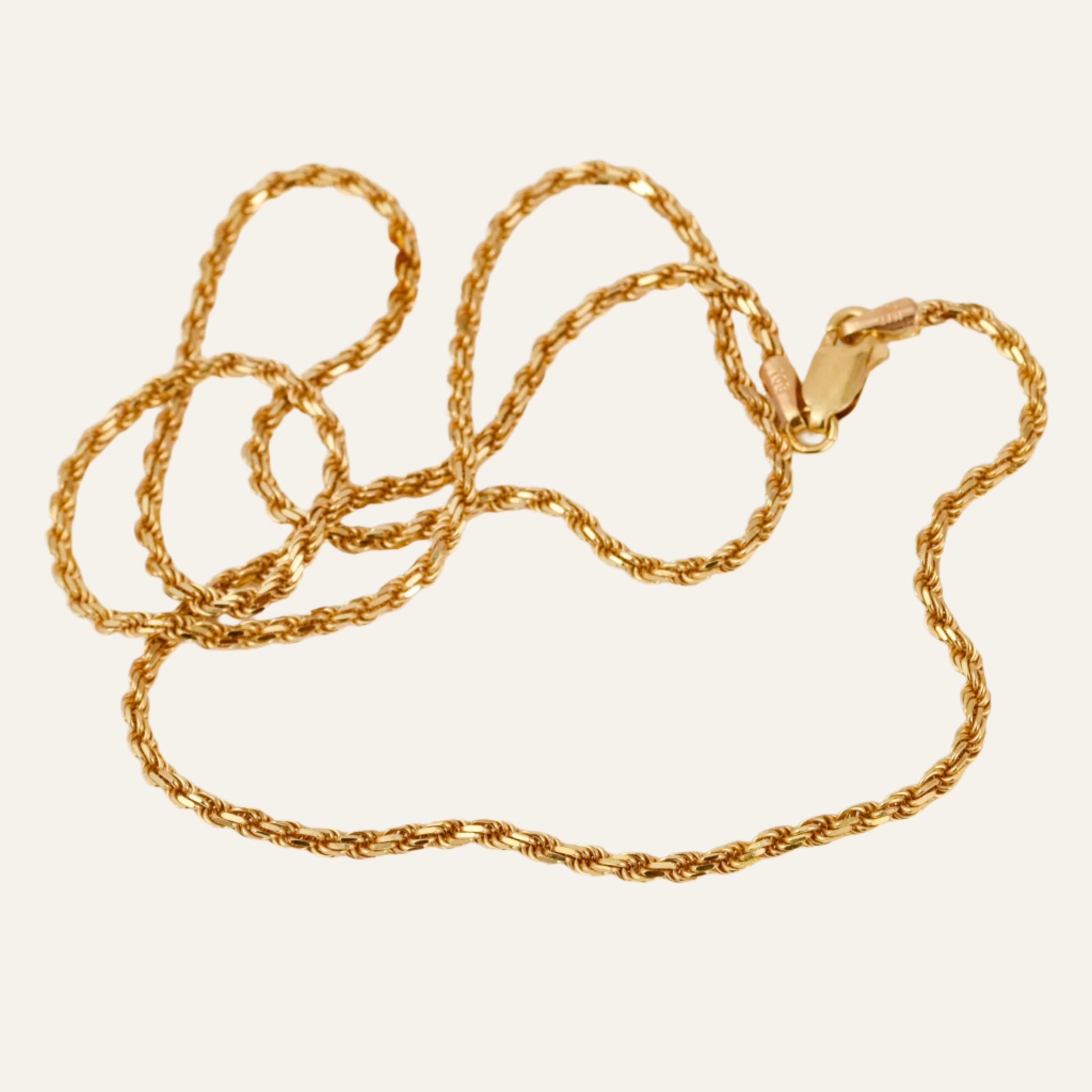 18" Solid Rope Chain Necklace