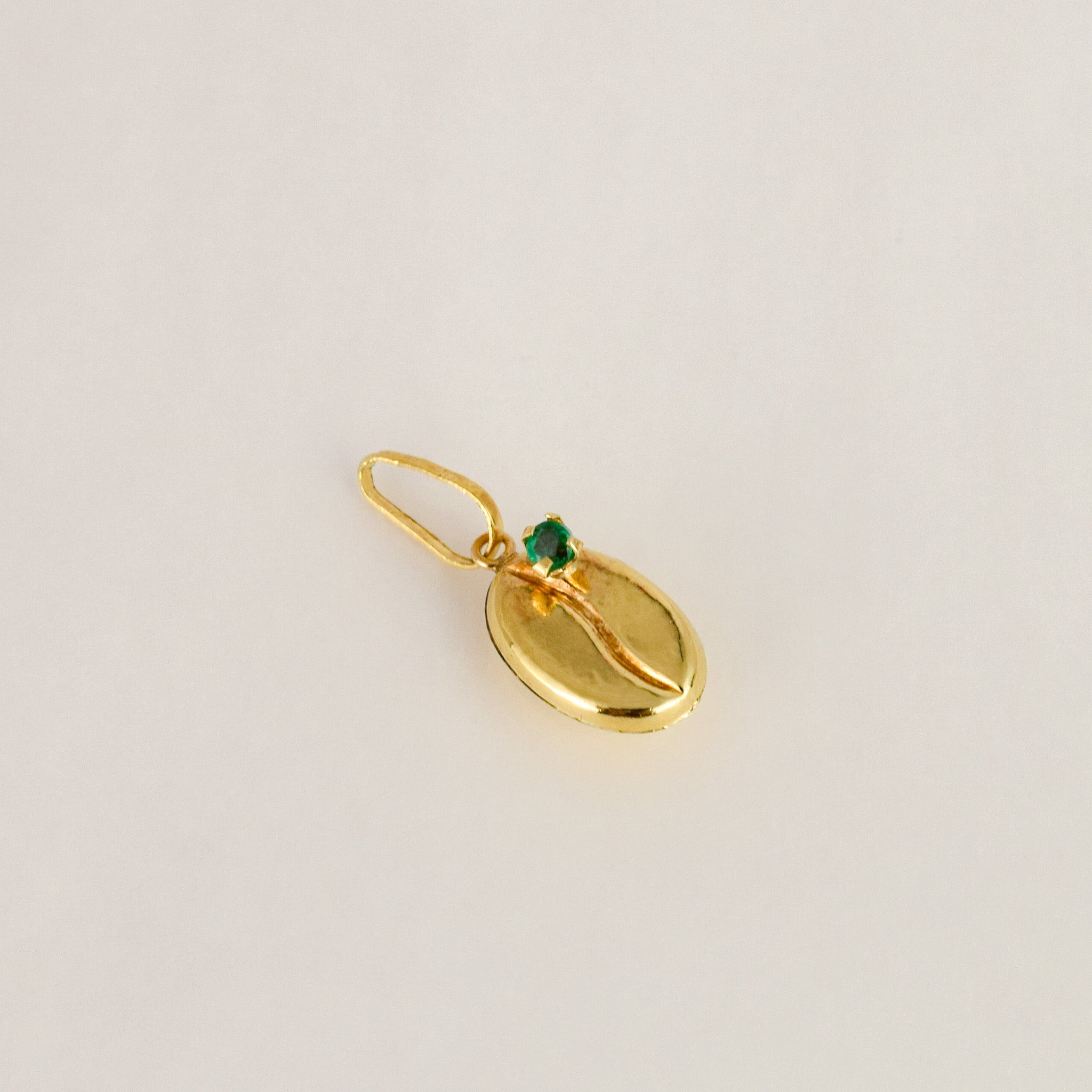 Vintage Oval Emerald Pendant