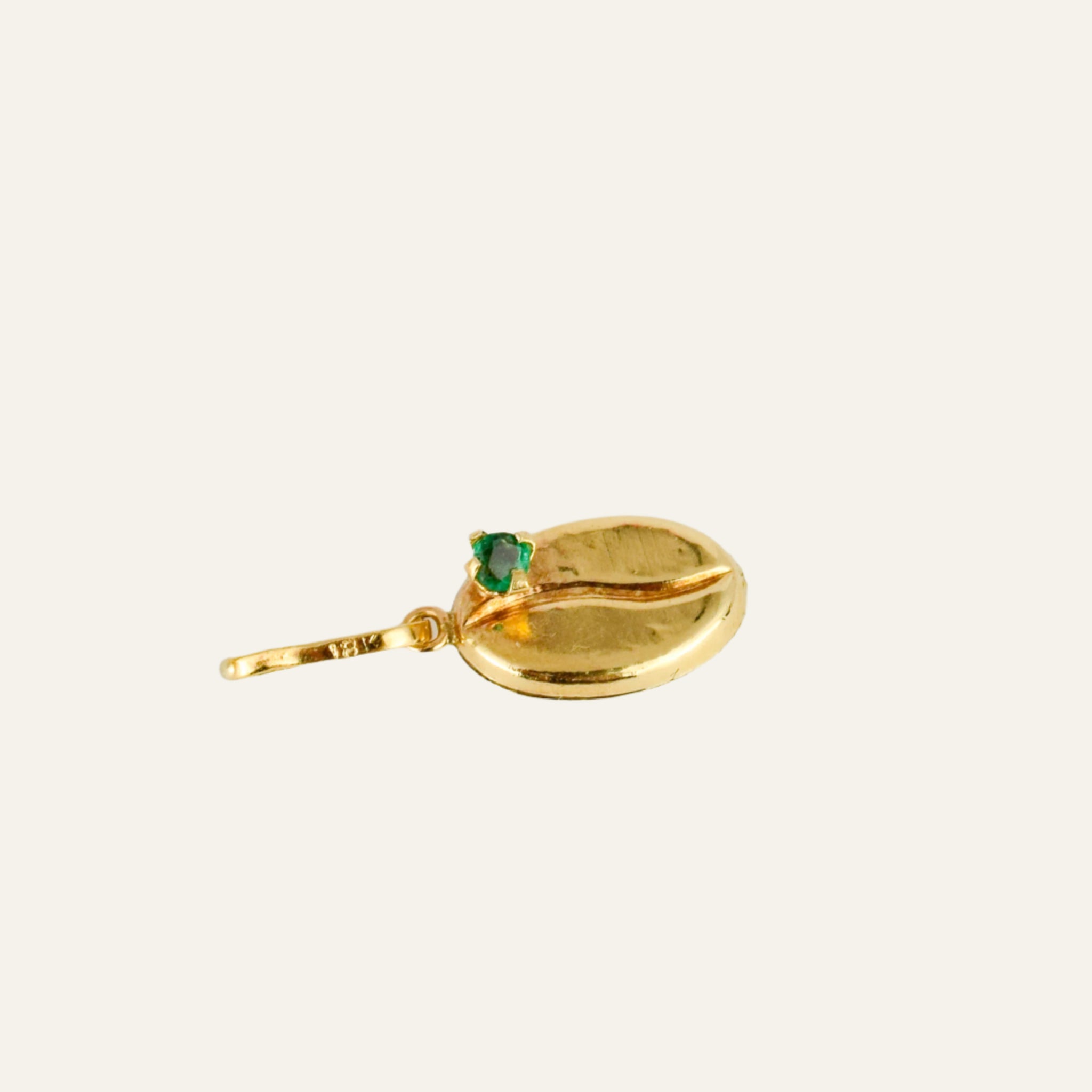 Vintage Oval Emerald Pendant