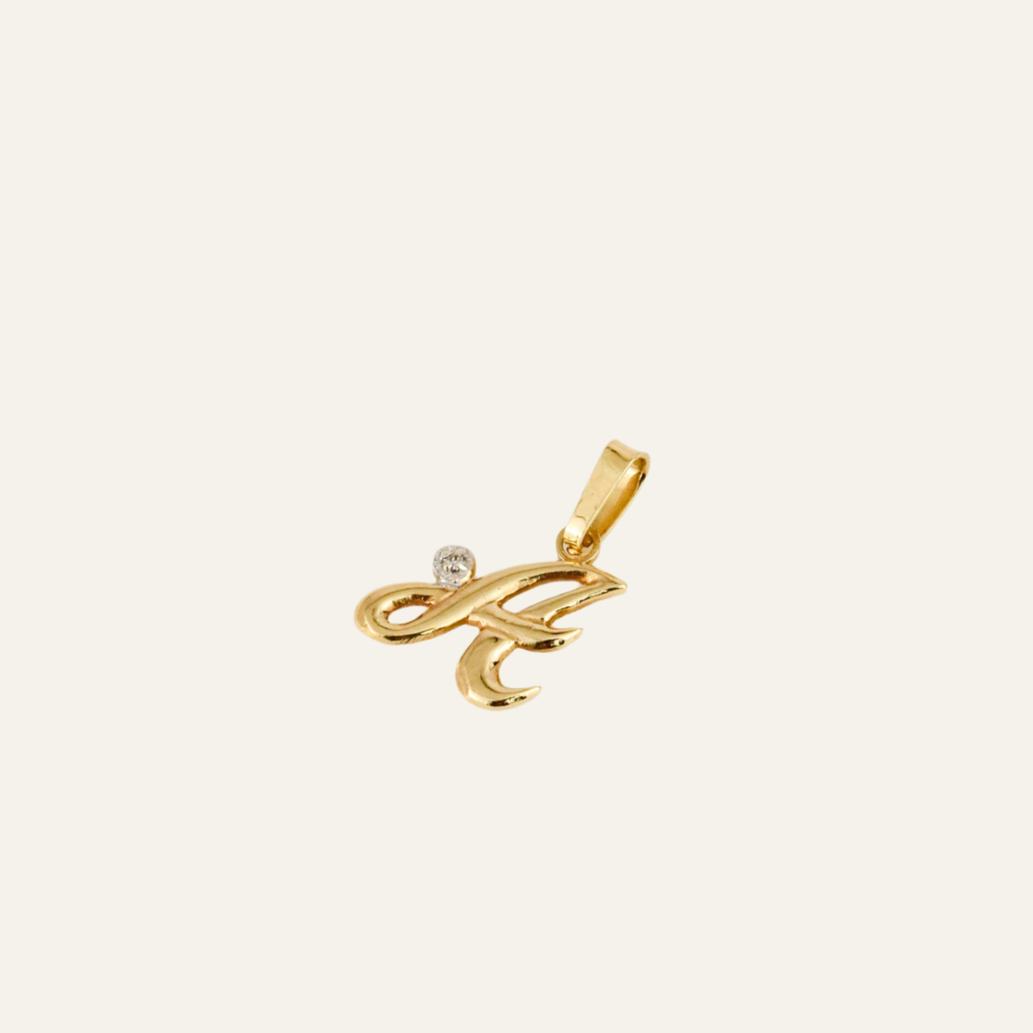 'A' Diamond Pendant