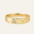 Subtly Sculptural Diamond Band