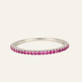 Pink Sapphire Half Eternity Ring