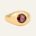 Flush Set Garnet Signet