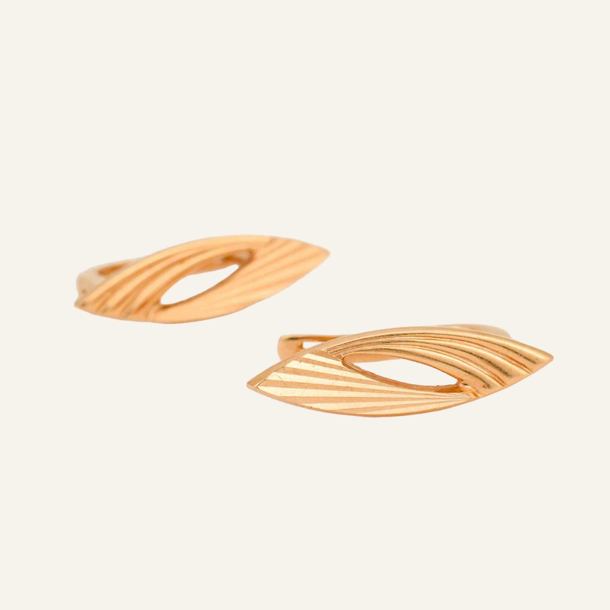 Vintage Gold Marquise Earrings
