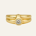 Bezel Set Diamond Double Band