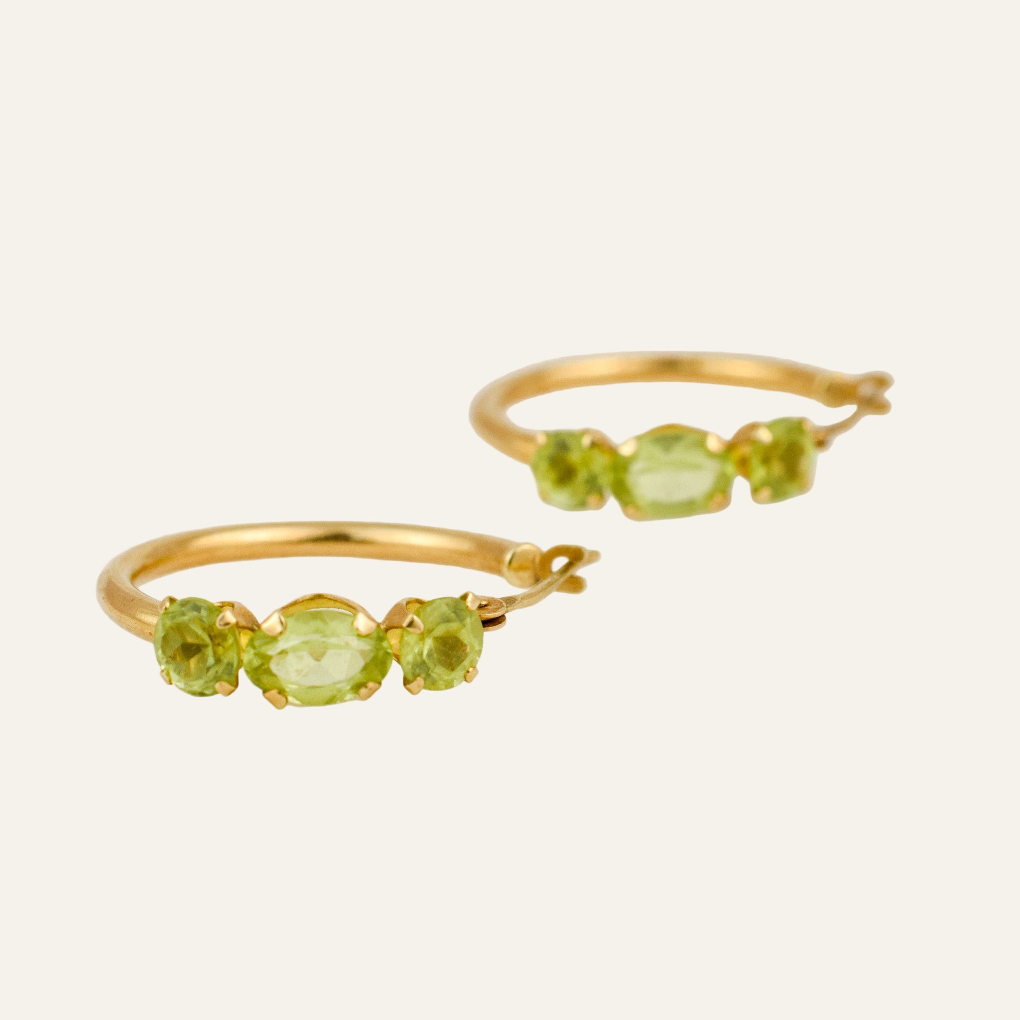 19mm Peridot Hoops