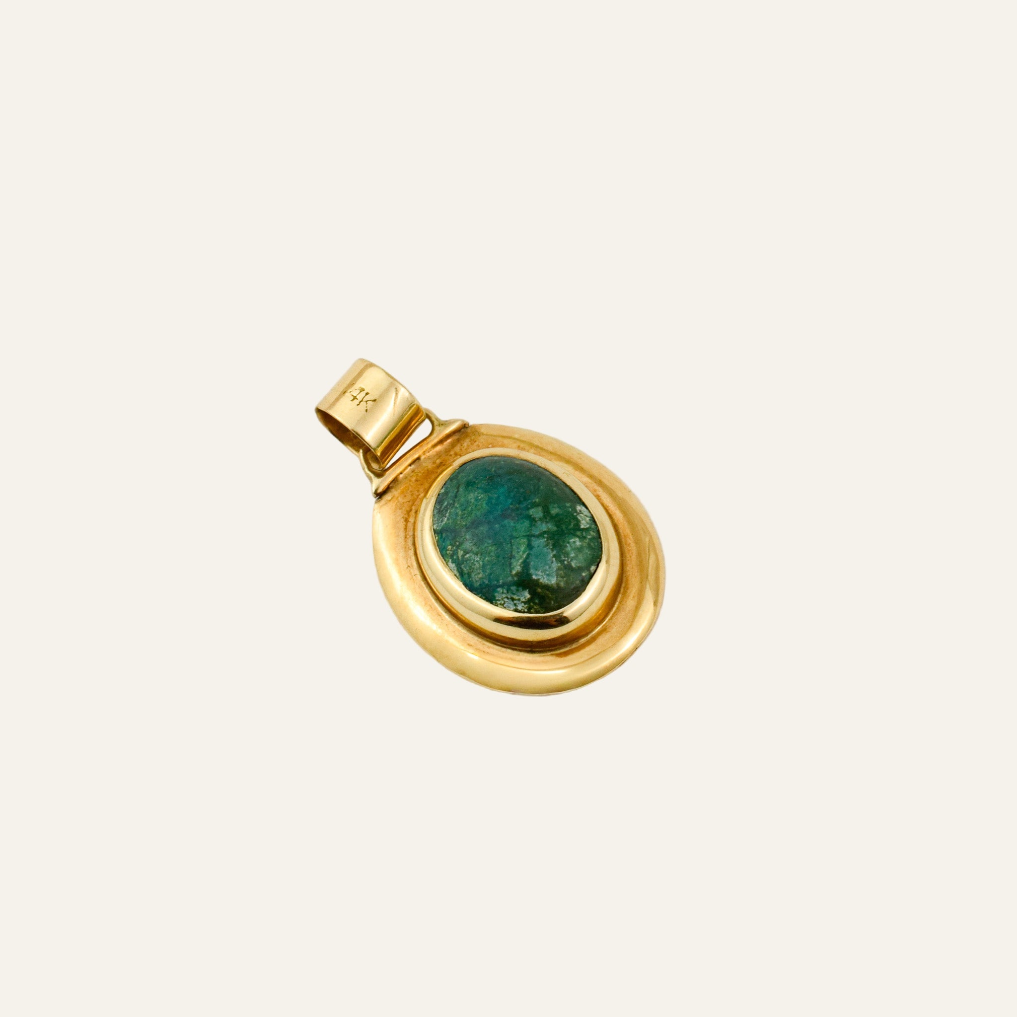 Bezel Set Chalcedony Pendant