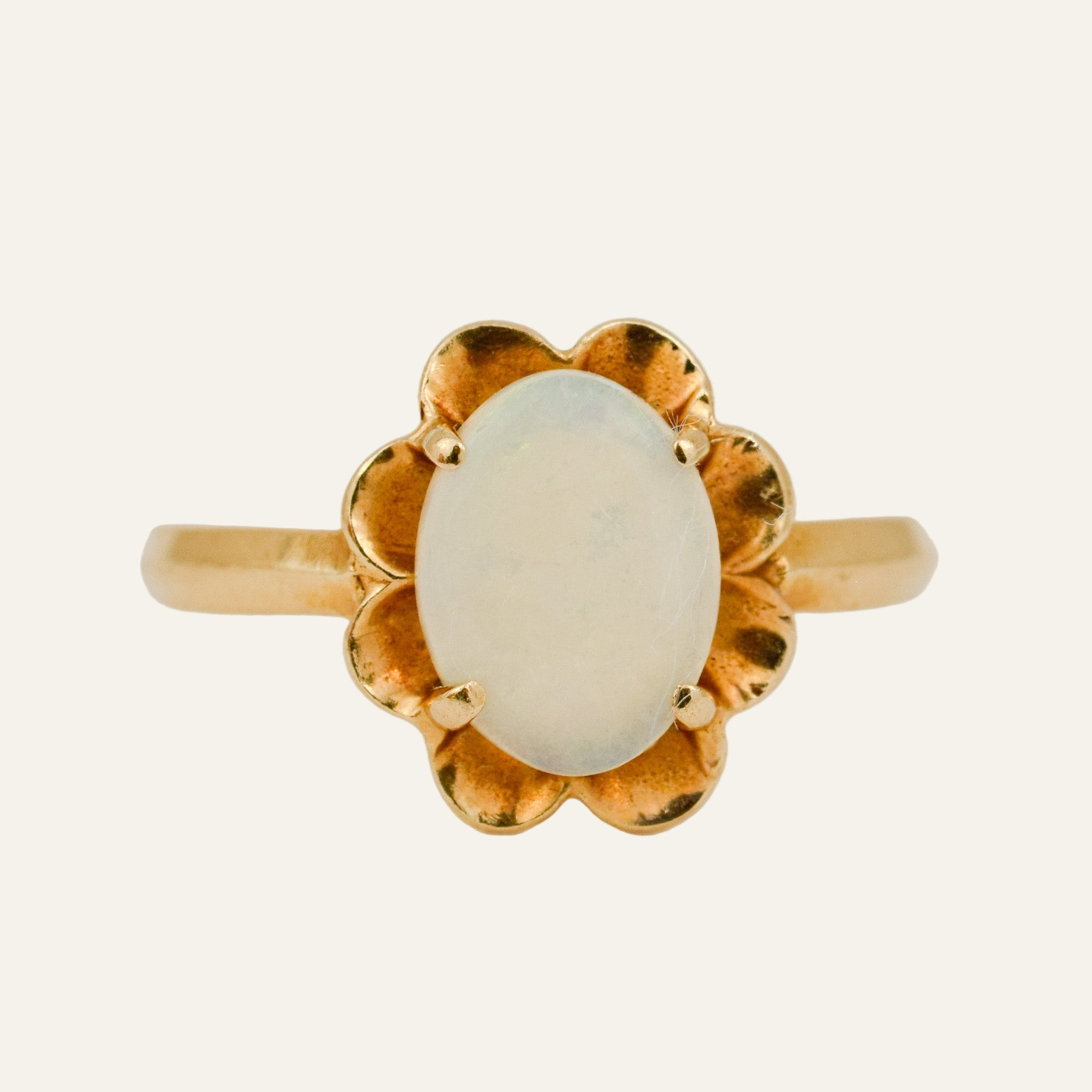 Opal Scalloped Ring