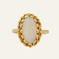 Opal Ring with Rope Frame