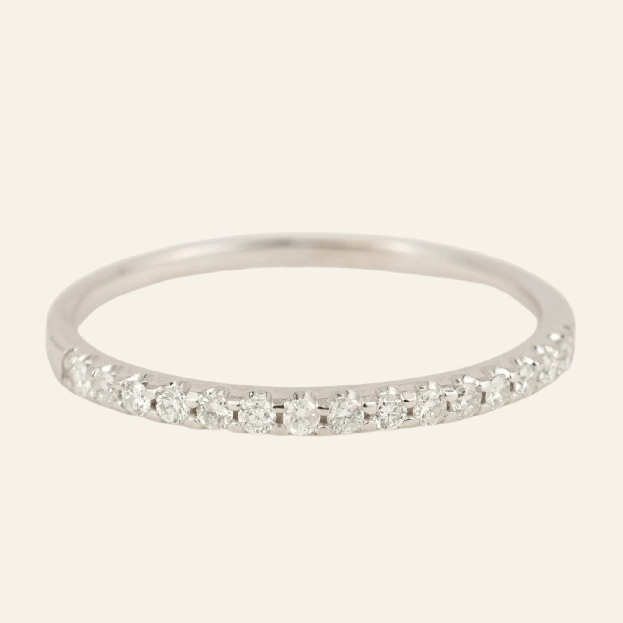 vintage half eternity wedding band 15 Diamond Dainty Ring