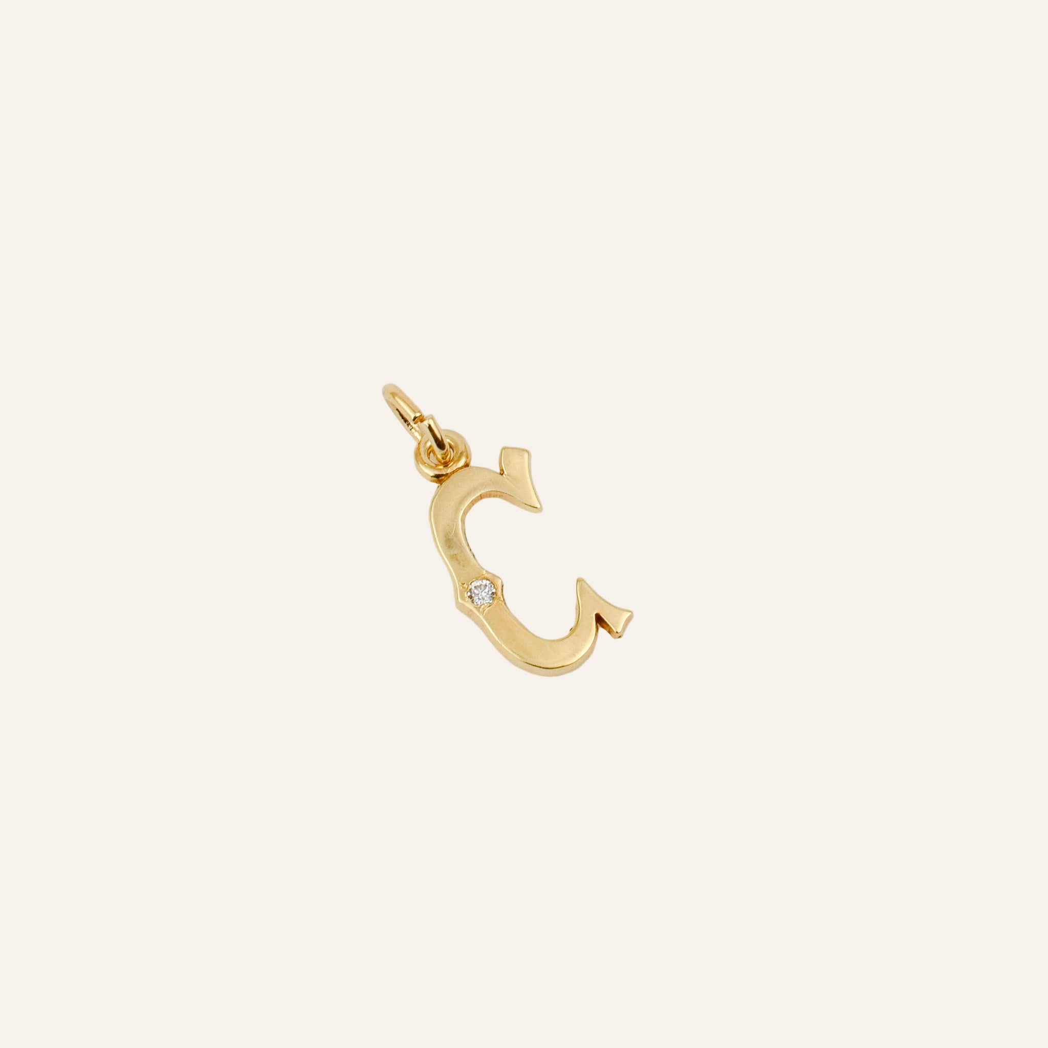 'C' Pendant with Diamond