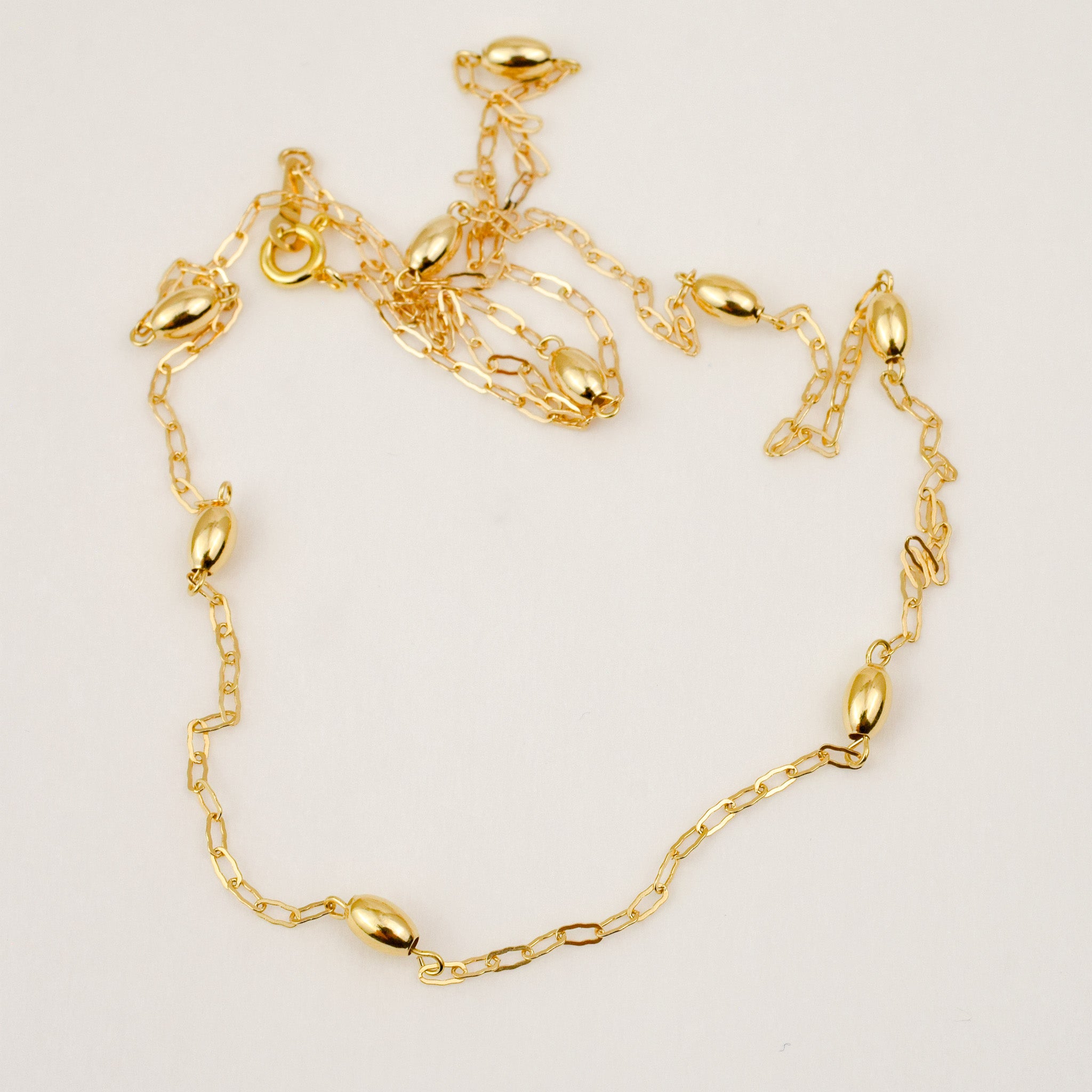 Cable Link Necklace with Ball Details