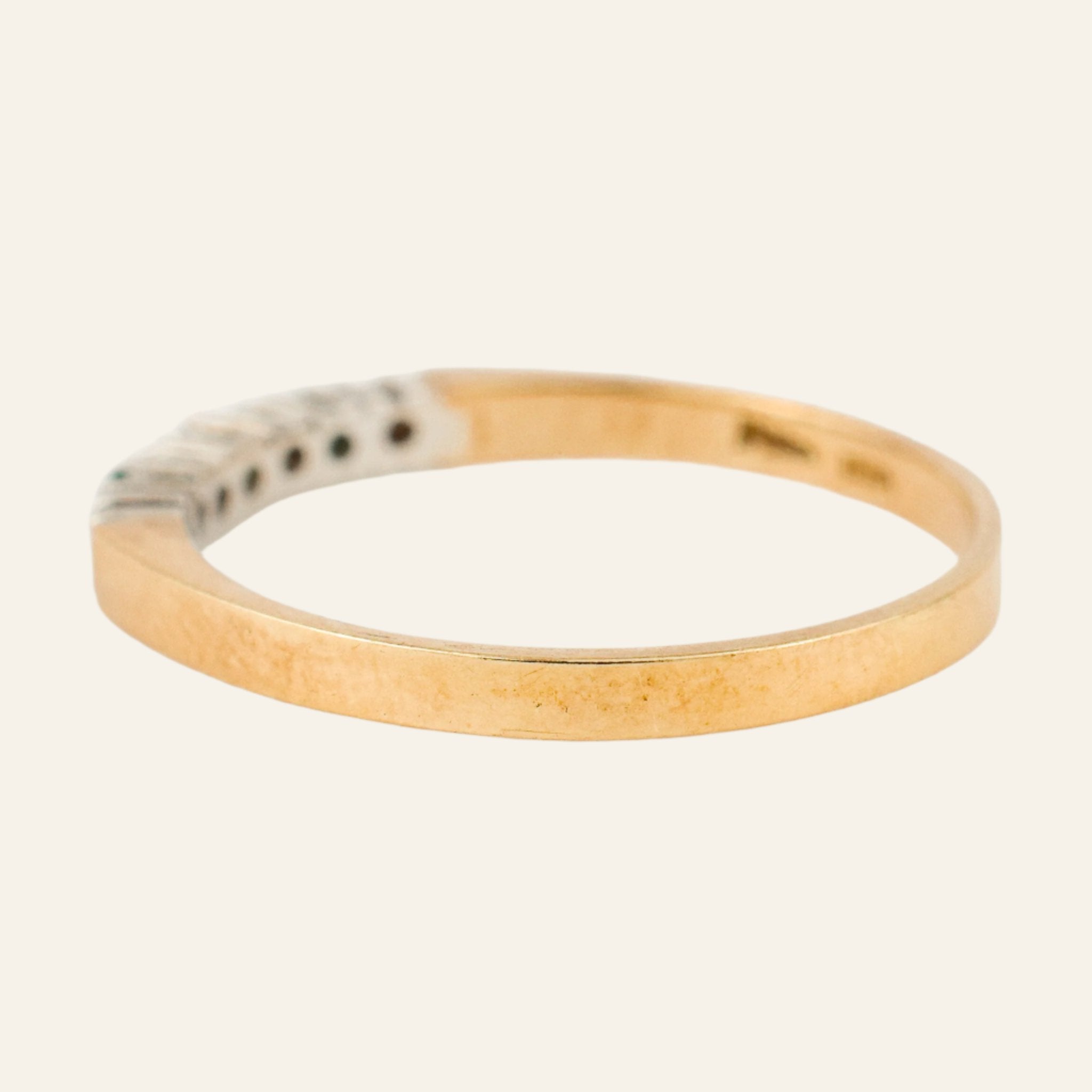 vintage emerald and diamond band 