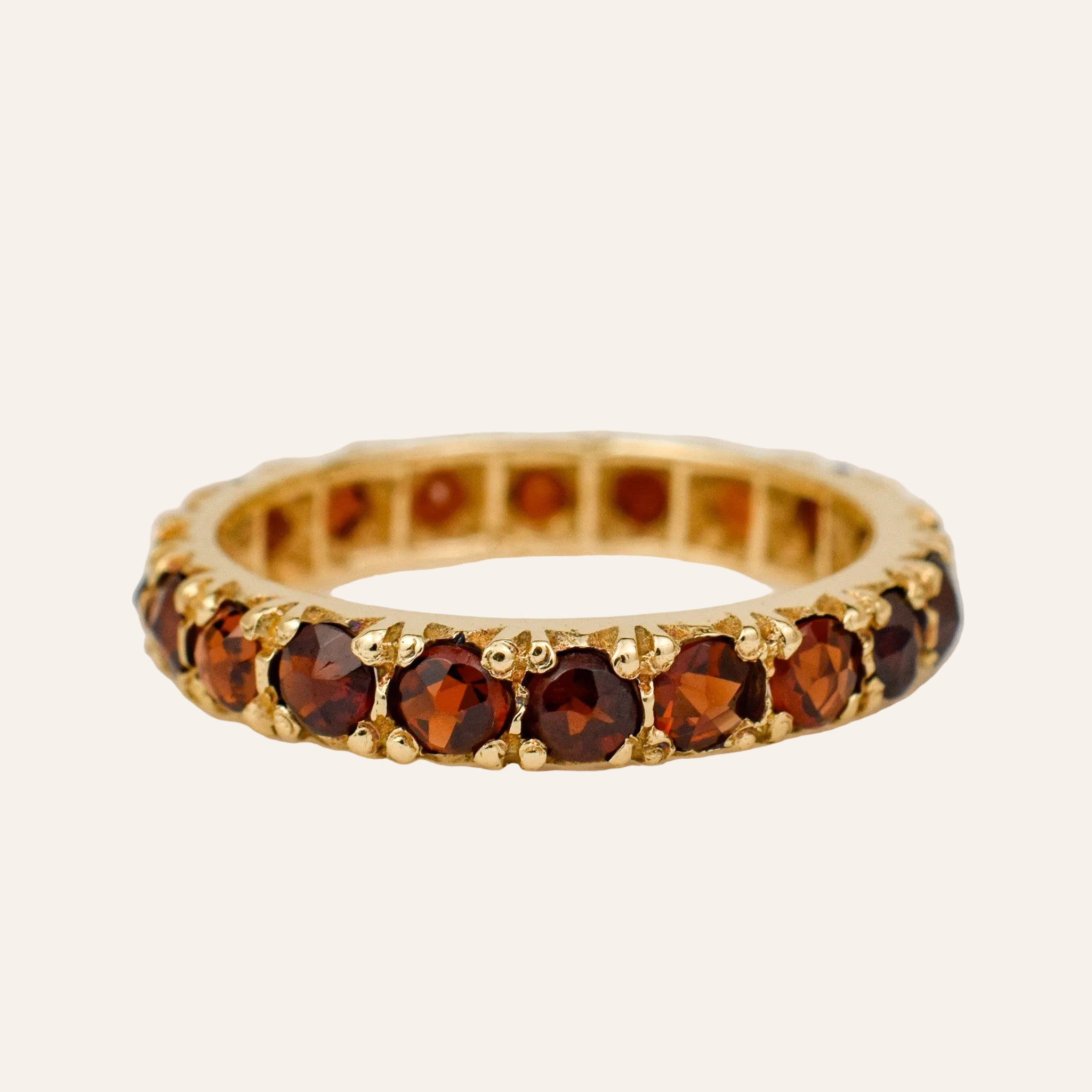 Garnet Eternity Band
