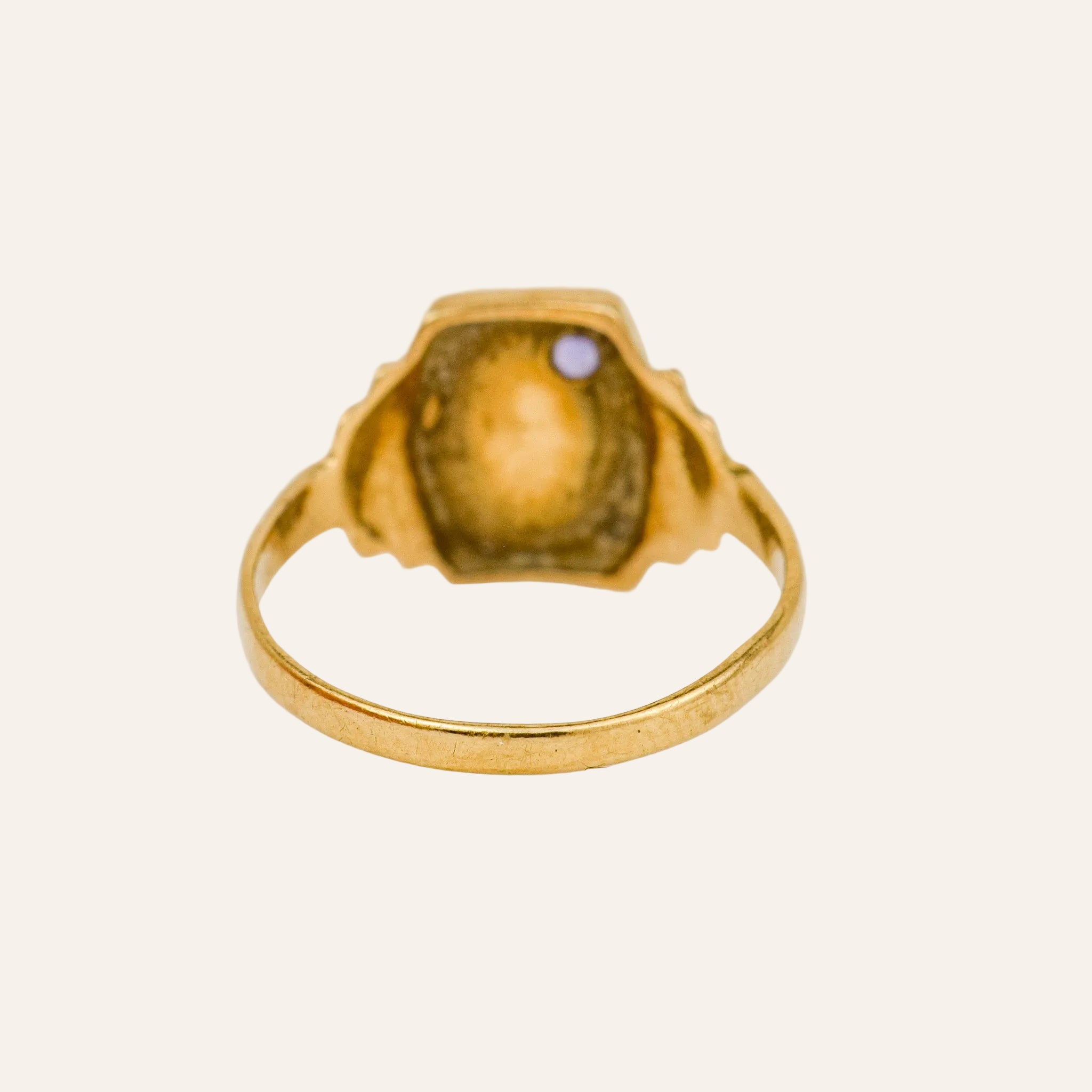 'M' Sapphire Signet Ring