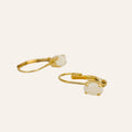 Dainty Opal Drop Hoops