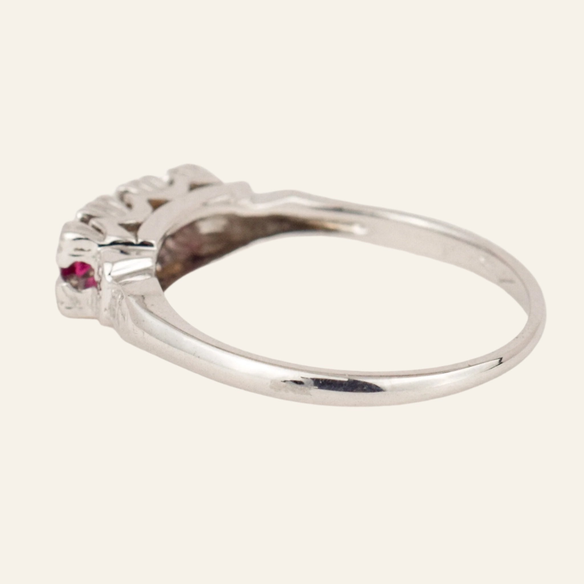 Antique Ruby Trilogy RIng