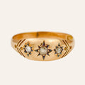 Antique Rose Cut Diamond Trilogy Ring