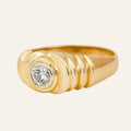 Staircase Bezel Set Diamond Ring