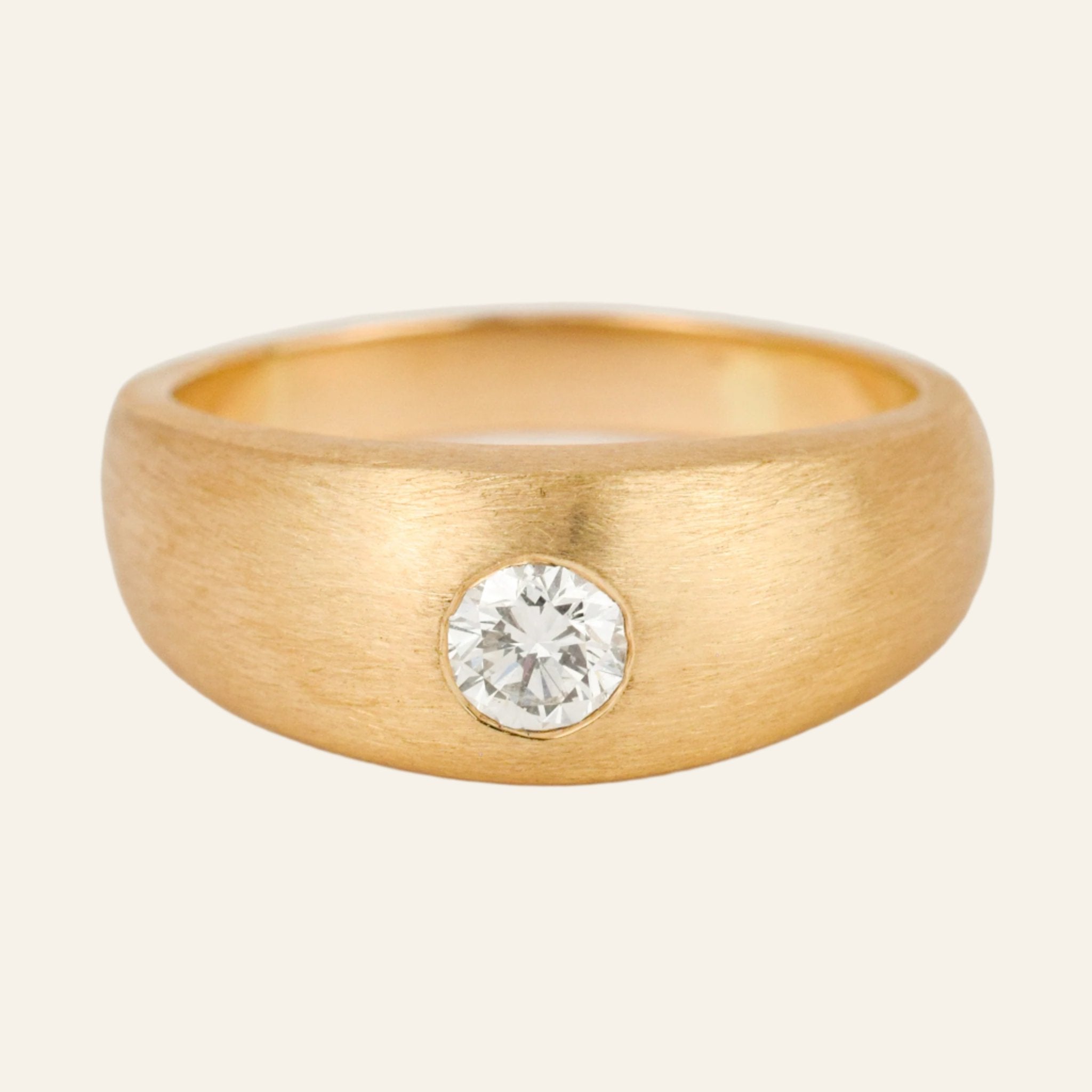 Flush set Solitaire Diamond Ring Folklor