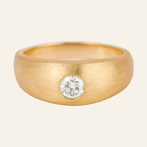 Flush set Solitaire Diamond Ring