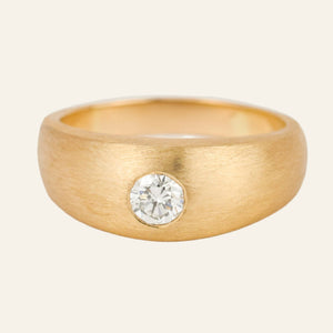 Flush set Solitaire Diamond Ring