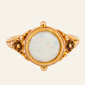 antique orange blossom opal ring 