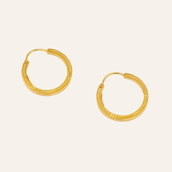 22.4mm Etched Hoops