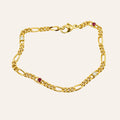 7.5" Ruby & Diamond Curb Bracelet