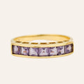 Channel Set Amethyst Ring