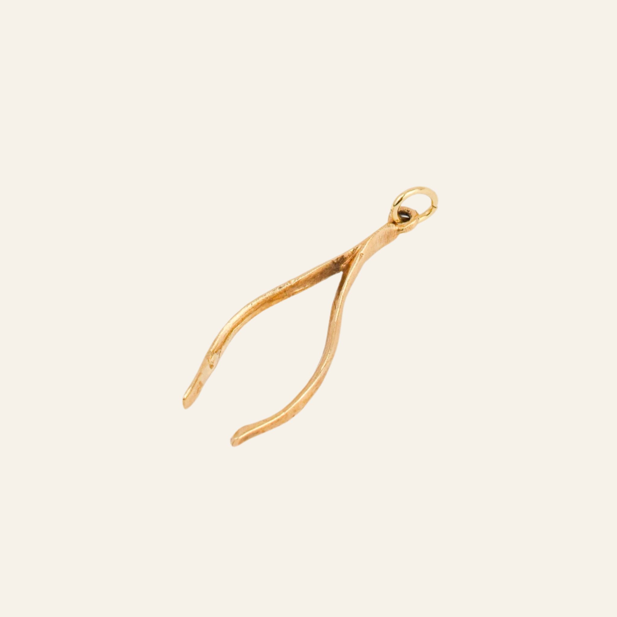 vintage Wishbone Charm