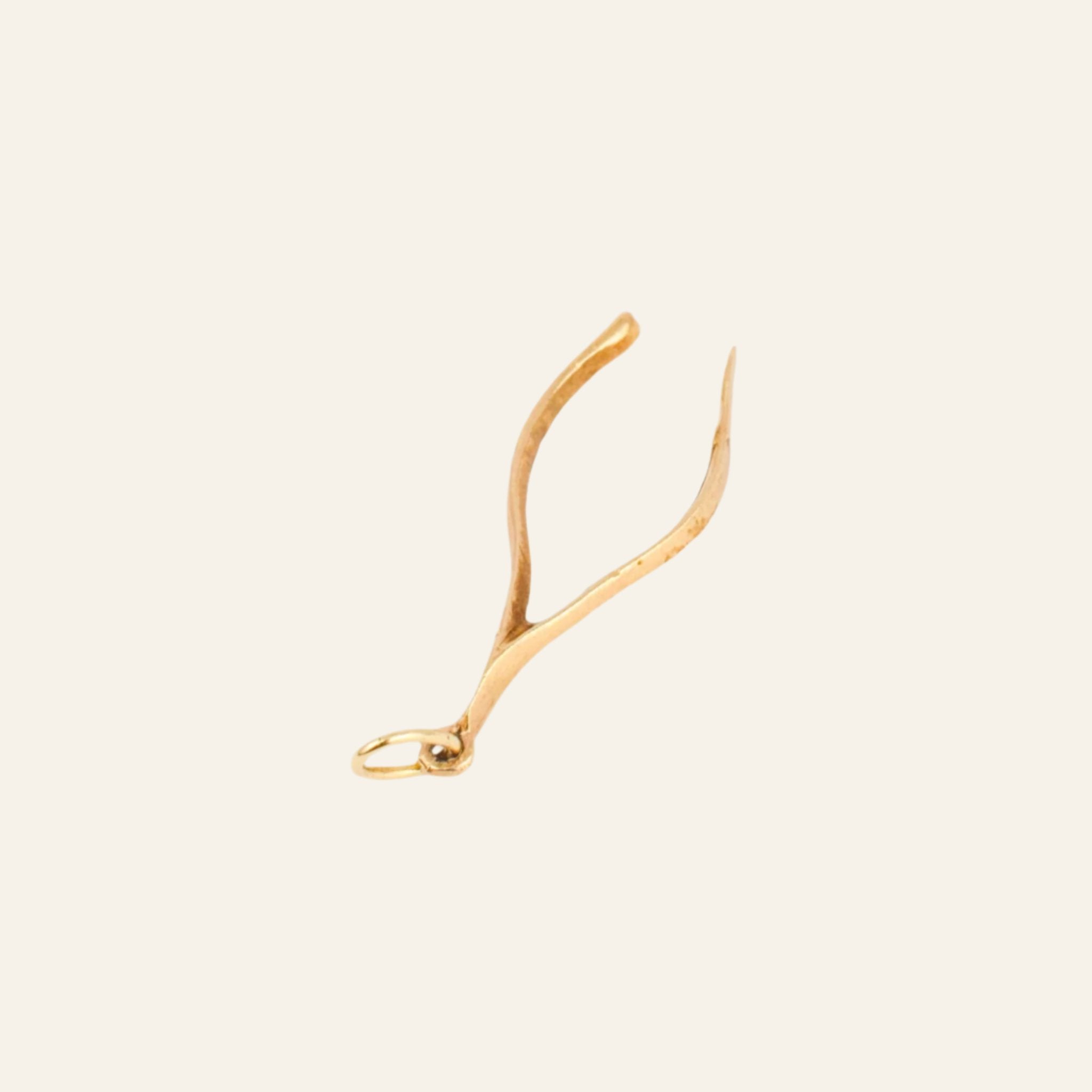 vintage Wishbone Charm