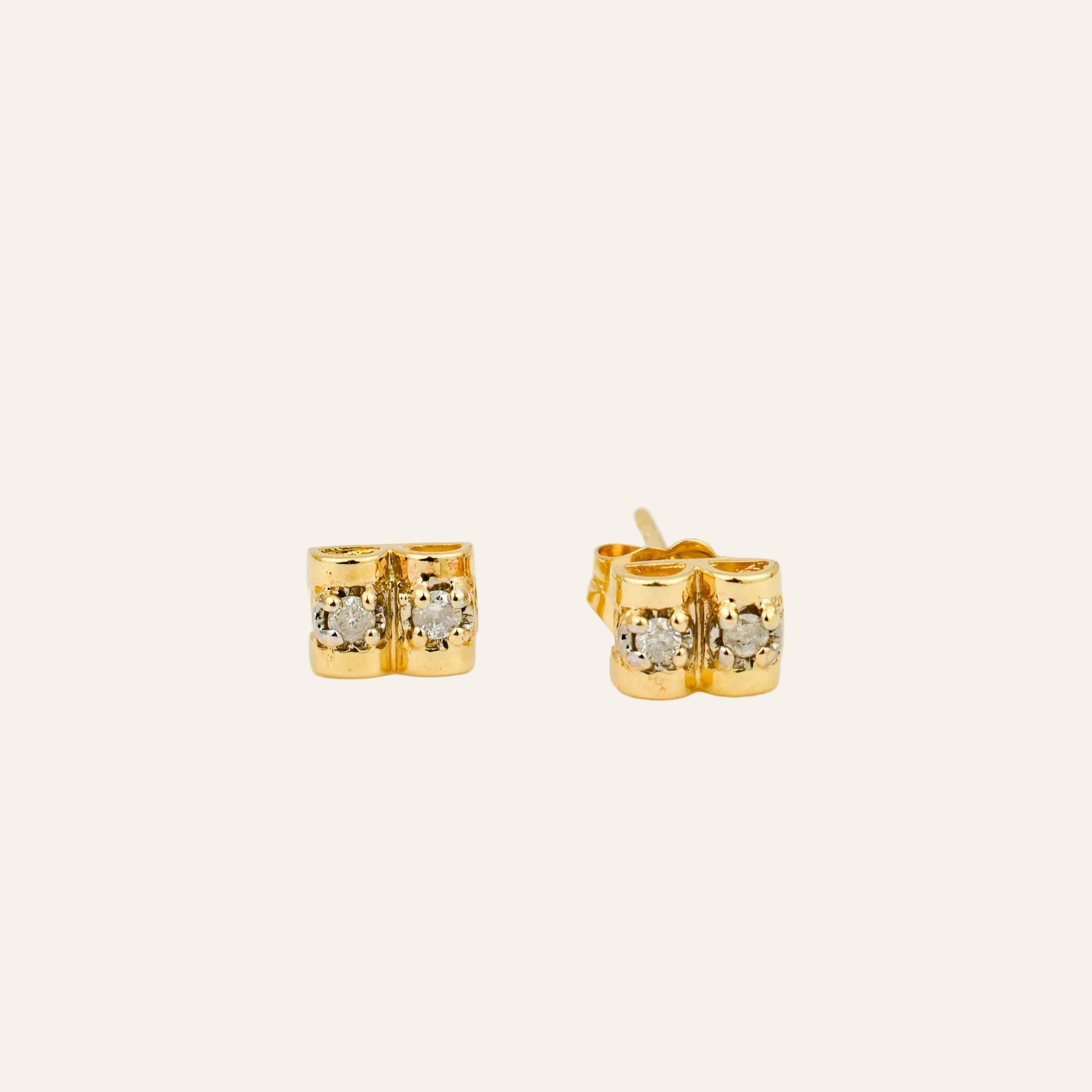 Double Diamond Studs